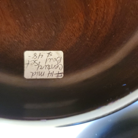 Mid-century Mahogany bowl set - Picture 3 of 3